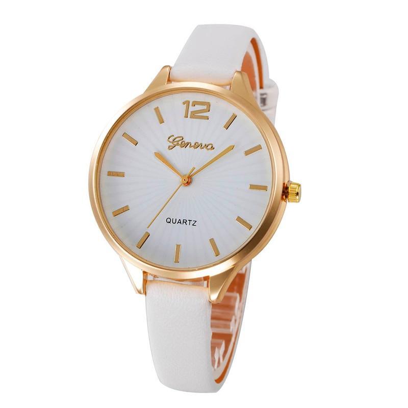 Malloom Casual Leather Quartz Watch Women's Watches Puscard Watches Store
