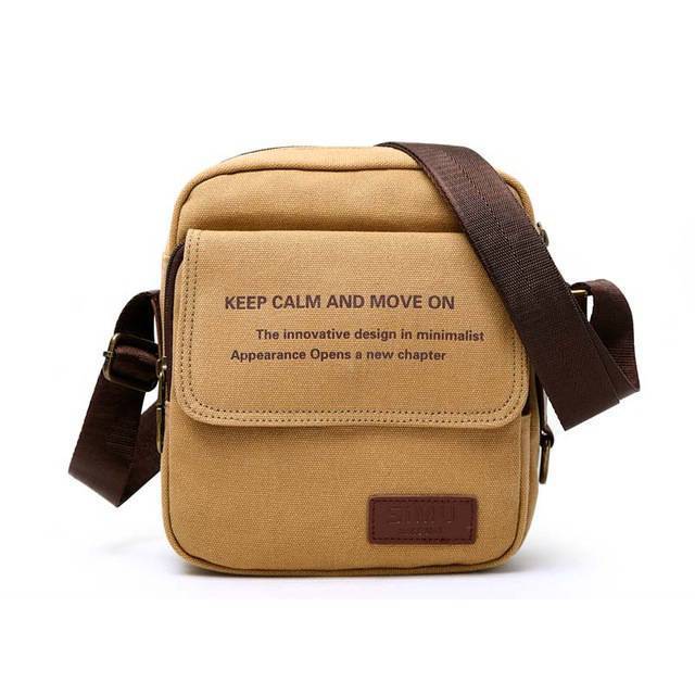 Men Canvas Shoulder Crossbody Bag Crossbody Bags AA Bags Store Khaki No USB