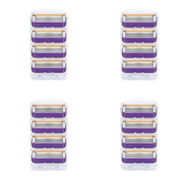 Men's 16 Pcs Shaving Razor High-Quality Blades Cassettes Razor Authorized Shaving Blade Store 16pcs Purple Blade
