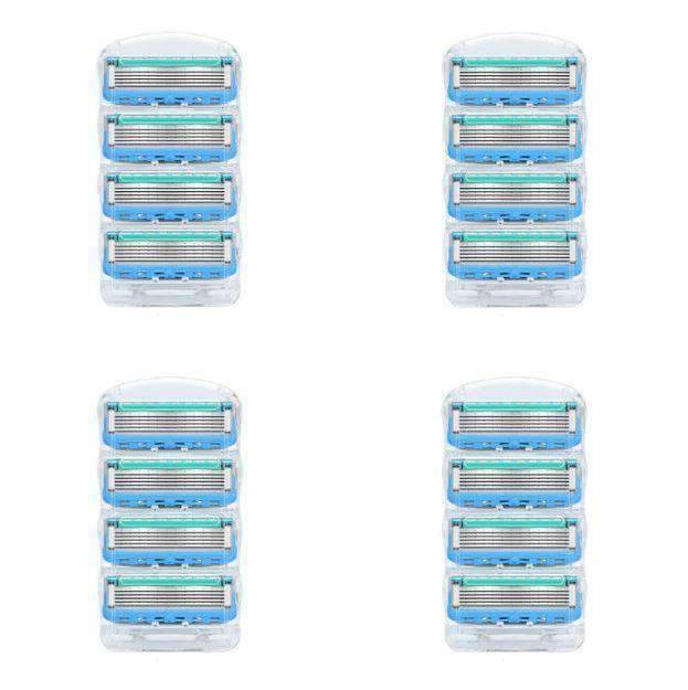 Men's 16 Pcs Shaving Razor High-Quality Blades Cassettes Razor Authorized Shaving Blade Store 16pcs SKYBlue Blade