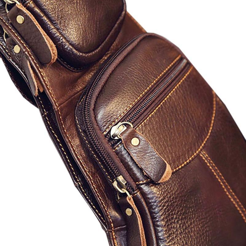 Men’s Genuine Cowhide Crossbody Bag Crossbody Bags PackBags Store