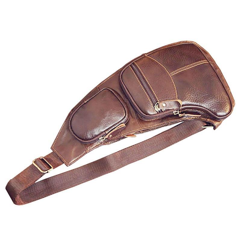 Men’s Genuine Cowhide Crossbody Bag Crossbody Bags PackBags Store
