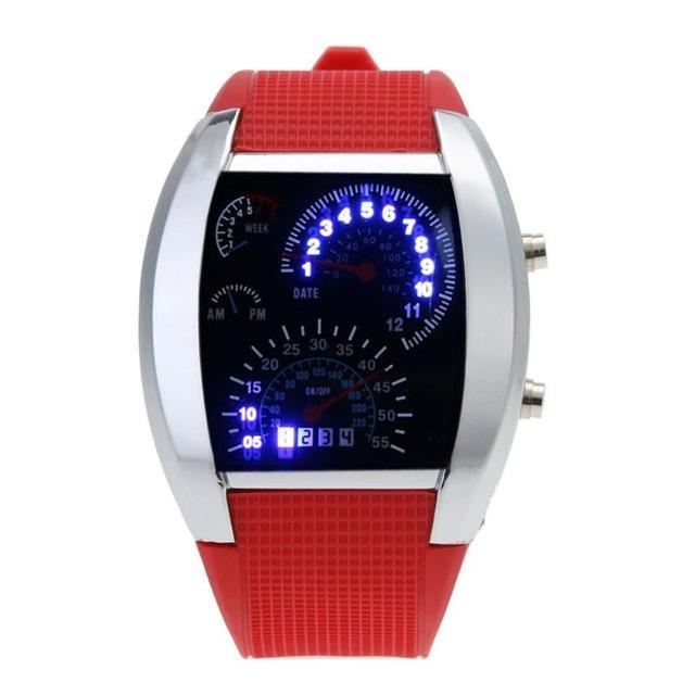 Men's LED Digital Watch Digital Watches Fashional Pro Store Red