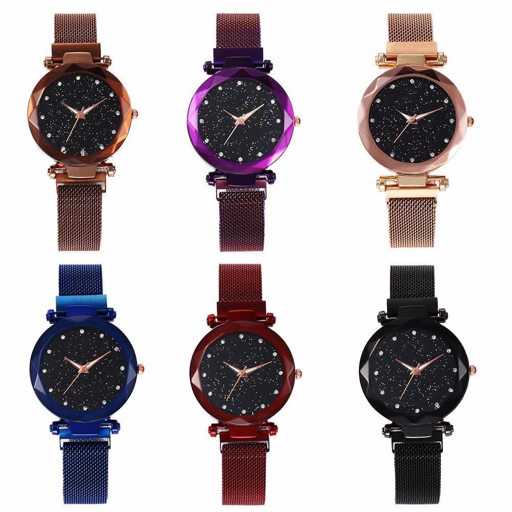 Mesh Magnet Buckle Starry Sky Quartz Watches Women's Watches Aiwise Store