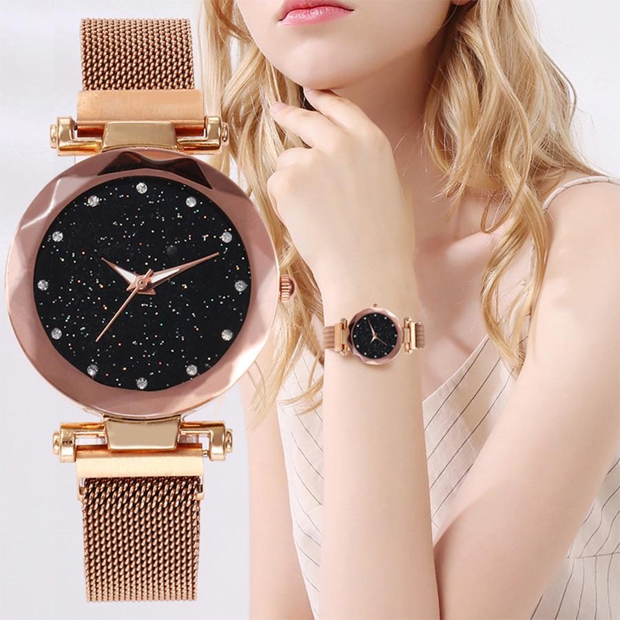 Mesh Magnet Buckle Starry Sky Quartz Watches Women's Watches Aiwise Store