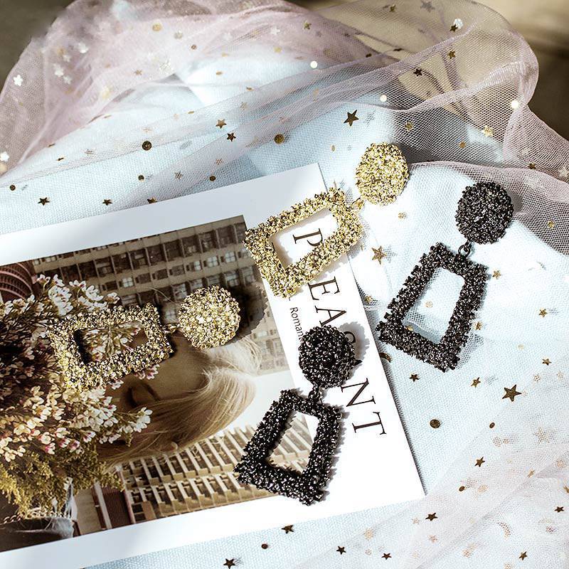 Metal Long Big Drop Earrings Drop Earrings BFH Official Store