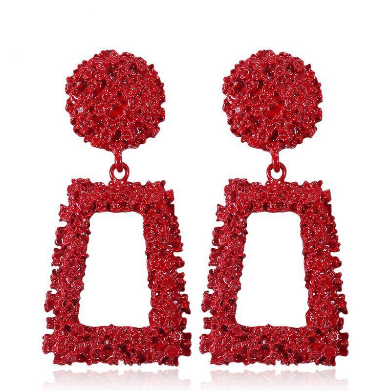 Metal Long Big Drop Earrings Drop Earrings BFH Official Store