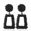 Metal Long Big Drop Earrings Drop Earrings BFH Official Store Black