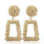 Metal Long Big Drop Earrings Drop Earrings BFH Official Store Gold