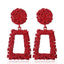 Metal Long Big Drop Earrings Drop Earrings BFH Official Store Red