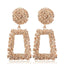 Metal Long Big Drop Earrings Drop Earrings BFH Official Store Rose Gold