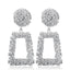 Metal Long Big Drop Earrings Drop Earrings BFH Official Store Silver