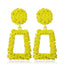 Metal Long Big Drop Earrings Drop Earrings BFH Official Store Yellow