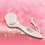 Mild Fiber Non-Electric Oval Brush Long Handle Make Up Skin Cleanser Cleansers VV Beautiful Girl Store White
