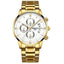 Military Fashion Anti Magnetic Casual Dress Quartz Watch For Men Quartz Watches NIBOSI Official Store Gold White Steel