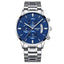 Military Fashion Anti Magnetic Casual Dress Quartz Watch For Men Quartz Watches NIBOSI Official Store Silver Blue Steel