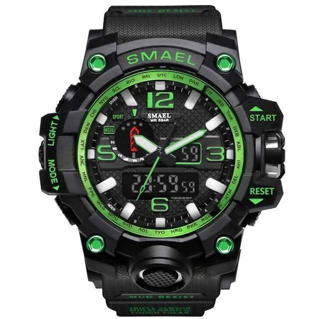 Military LED Display Electronic Quartz Watch For Men Quartz Watches 12 Watch Store Black Green