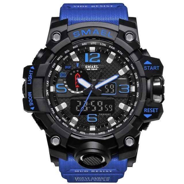 Military LED Display Electronic Quartz Watch For Men Quartz Watches 12 Watch Store Blue