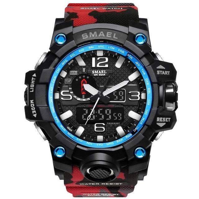 Military LED Display Electronic Quartz Watch For Men Quartz Watches 12 Watch Store Red Blue Camouflage