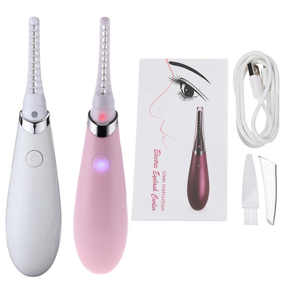 Mini USB Electric Ironing Eye Makeup Heated Eyelash Curler Eyelash Curler Catch Beautiful Store