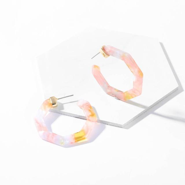 Multicolor Big Hook Semicircle Earrings Drop Earrings onekiss Official Store 200141