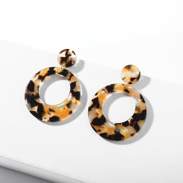 Multicolor Big Hook Semicircle Earrings Drop Earrings onekiss Official Store 200157