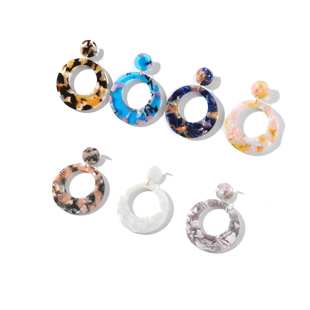 Multicolor Big Hook Semicircle Earrings Drop Earrings onekiss Official Store
