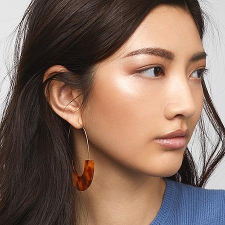 Multicolor Big Hook Semicircle Earrings Drop Earrings onekiss Official Store Leopard Print