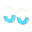 Multicolor Big Hook Semicircle Earrings Drop Earrings onekiss Official Store Light blue