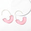 Multicolor Big Hook Semicircle Earrings Drop Earrings onekiss Official Store Light Pink