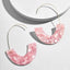 Multicolor Big Hook Semicircle Earrings Drop Earrings onekiss Official Store Pink1