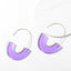 Multicolor Big Hook Semicircle Earrings Drop Earrings onekiss Official Store Purple