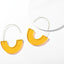 Multicolor Big Hook Semicircle Earrings Drop Earrings onekiss Official Store Yellow
