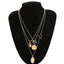 Multilayer Choker Pendant Necklace Pendant Necklaces IngeSight.Z IngeSightZ Store Golden