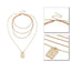 Multilayer Square Rose Pattern Necklace Pendant Necklaces Ingemark Official Store