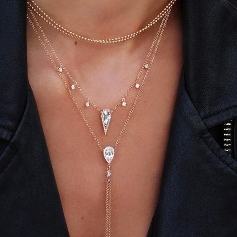 Multilayer Vintage Pendant Necklace Chain Necklaces IF ME Official Store