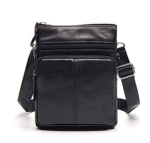 Natural Flap Shoulder Genuine Leather Crossbody Bags for Men Crossbody Bags Westal Store 701A4black 16cm