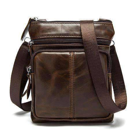 Natural Flap Shoulder Genuine Leather Crossbody Bags for Men Crossbody Bags Westal Store 701F4coffee 16cm