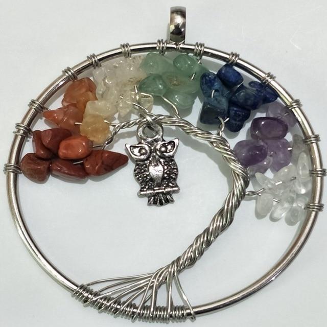 Natural Quartz Stone Crown Chakra Crystals Pendant Necklace Pendants qjyStar Gift Store 19686265-14sn003