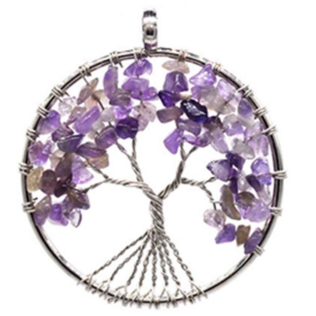 Natural Quartz Stone Crown Chakra Crystals Pendant Necklace Pendants qjyStar Gift Store 19686265-19sn003