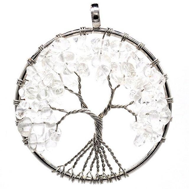 Natural Quartz Stone Crown Chakra Crystals Pendant Necklace Pendants qjyStar Gift Store 19686265-8sn003
