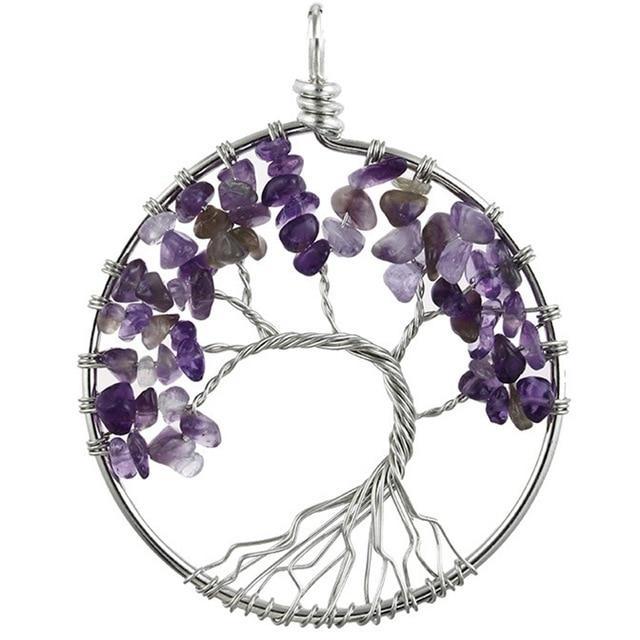 Natural Quartz Stone Crown Chakra Crystals Pendant Necklace Pendants qjyStar Gift Store 19686265-9sn006