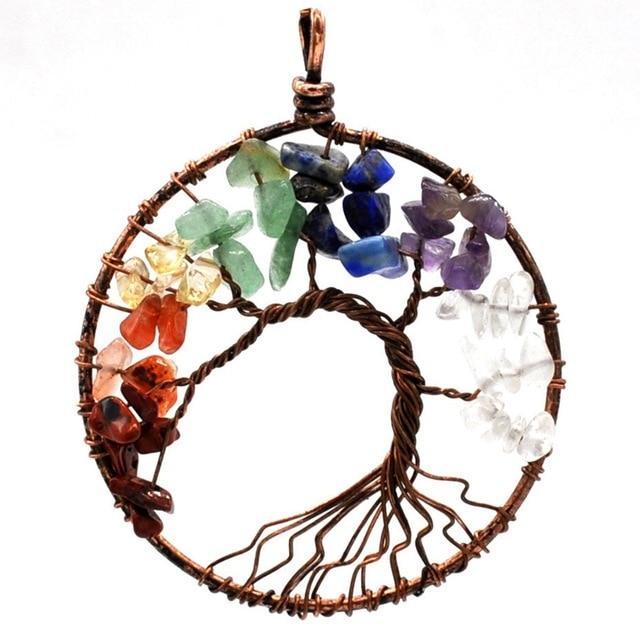 Natural Quartz Stone Crown Chakra Crystals Pendant Necklace Pendants qjyStar Gift Store 19686265-9sn009