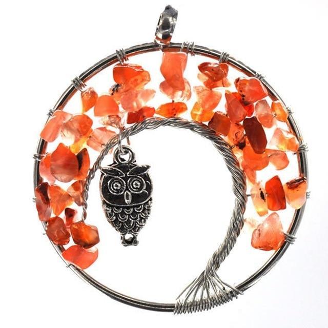 Natural Quartz Stone Crown Chakra Crystals Pendant Necklace Pendants qjyStar Gift Store 19686265-9sn012
