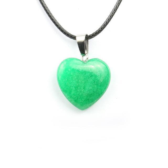 Natural Stone Heart Shape Necklace Pendant Necklaces Hi Beads Store Malaysian Jade