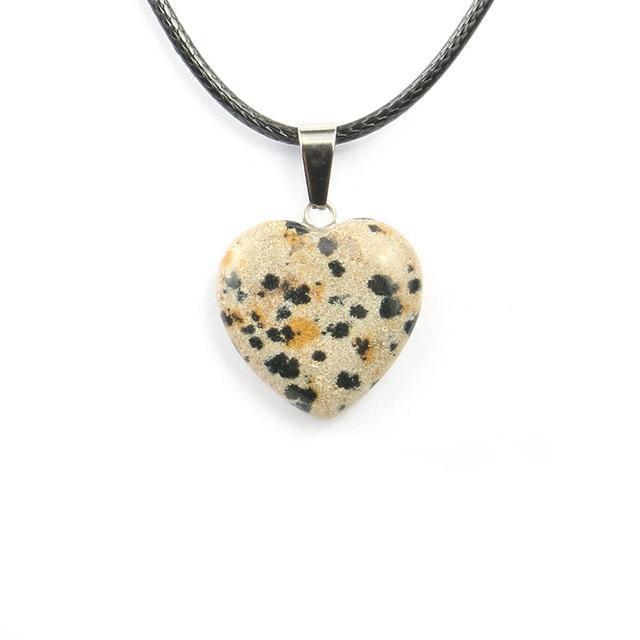 Natural Stone Heart Shape Necklace Pendant Necklaces Hi Beads Store Spot Stone