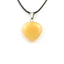 Natural Stone Heart Shape Necklace Pendant Necklaces Hi Beads Store Yellow Jade