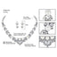 Necklace and Earring Bridal Jewelry Set With Clear Crystal For Women Bridal Jewelry Sets mecresh Official Store