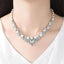 Necklace and Earring Bridal Jewelry Set With Clear Crystal For Women Bridal Jewelry Sets mecresh Official Store