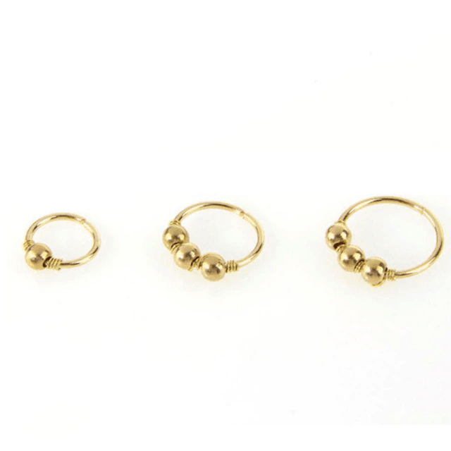 Nose Earrings Piercing Hoop Body Jewelry Body Jewelry buyworldonline Store Golden 6mm